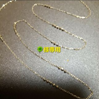 ココシュニック(COCOSHNIK)のココシュニック　カットビーズネックレス　10K☆美品(ネックレス)