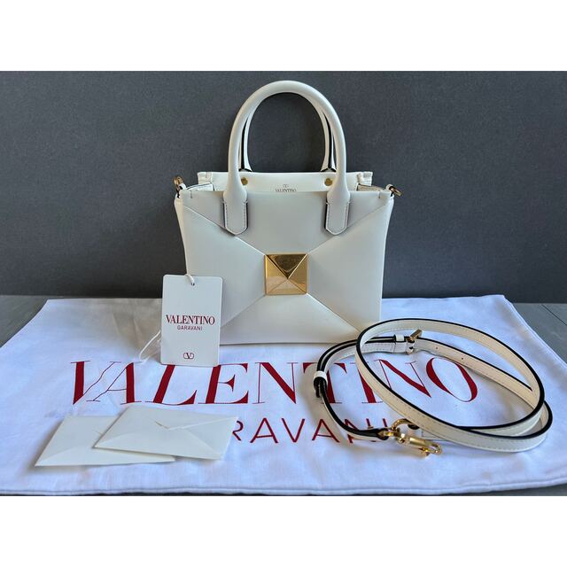 ＊新品未使用＊ VALENTINO ヴァレンティノ　スタッズ　バレッタ　ホワイト