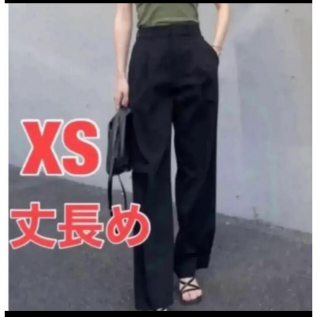 XS 黒 丈長め タックワイドパンツ 新品未使用 ブラック ユニクロ | フリマアプリ ラクマ ユニクロ タックワイドパンツ XS ブラック 標準丈 新品未開封