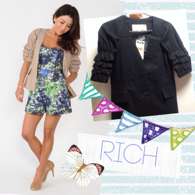 rich(リッチ)のsale♡rich ストレッチジャケット レディースのジャケット/アウター(テーラードジャケット)の商品写真