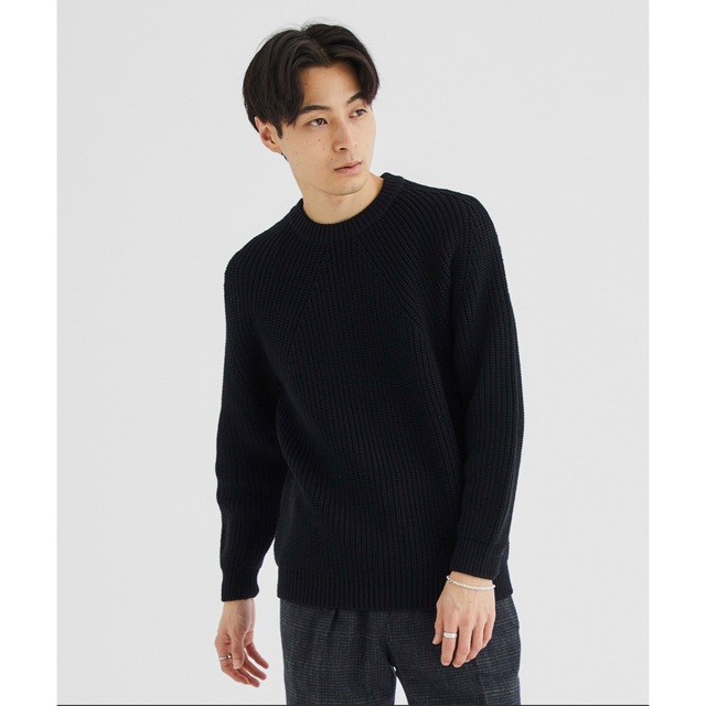 BATONER : SIGNATURE CREWNECK KNIT☆1☆黒 - ニット