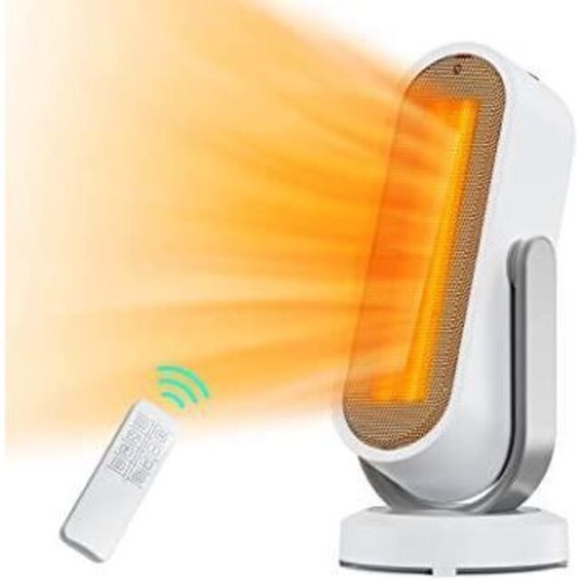 セラミックヒーター【ECO省エネモード＆上下左右自動首振り】1200W セラミックヒーター ECO省エネ 上下左右自動首振り ヒーター 8