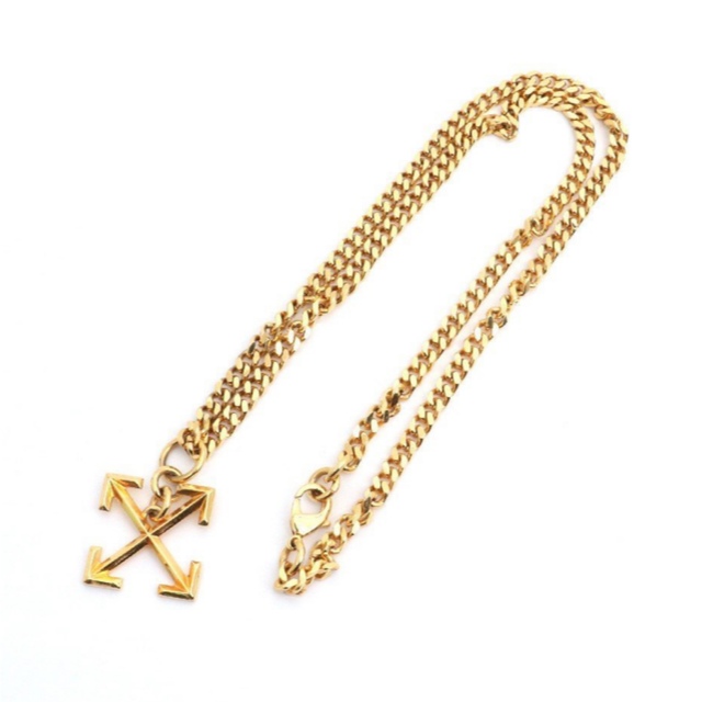 OFF-WHITE(オフホワイト)のOFF-WHITE  オフホワイト　ARROWS NECKLACE GOLD メンズのアクセサリー(ネックレス)の商品写真