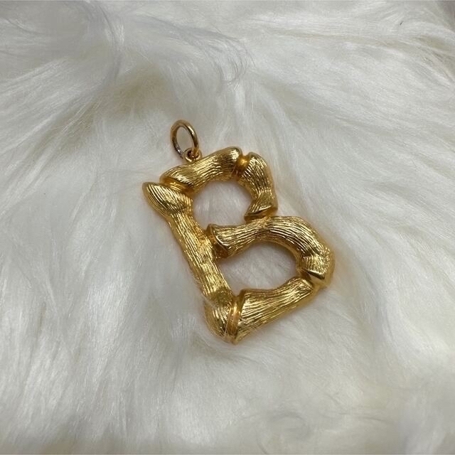 used品 celine セリーヌ イニシャル ネックレス ラージサイズ「B」