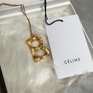 celine - used品 celine セリーヌ イニシャル ネックレス ラージサイズ