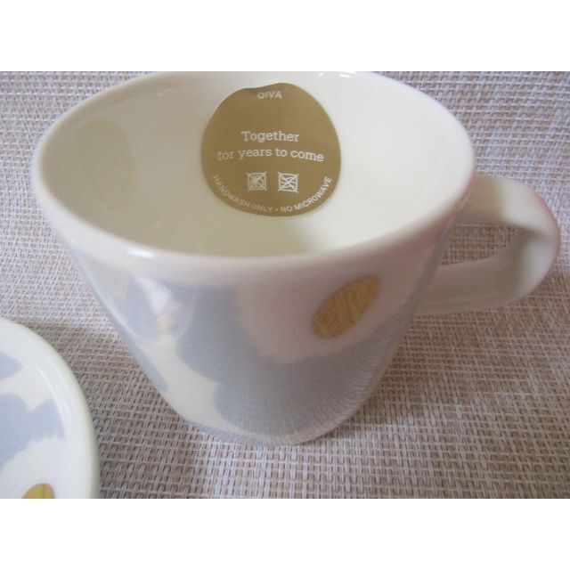 【再入荷/新品】マリメッコウニッコアイシーグレーゴールドプレート&コーヒーカップ