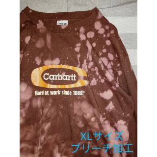 カーハート(carhartt)のXLサイズ　Carhartt　ブリーチ加工ロングTシャツ(Tシャツ/カットソー(七分/長袖))