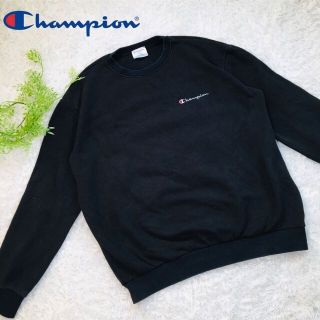 チャンピオン(Champion)のチャンピオン ワンポイント 刺繍ロゴ スウェット 黒 ブラック(スウェット)