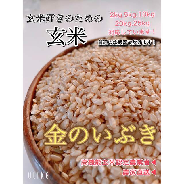 金のいぶき　2kg 玄米　玄米食　米　お米　特A米農家