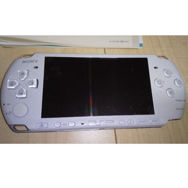 PlayStation Portable(プレイステーションポータブル)のPSP3000 パールホワイト エンタメ/ホビーのゲームソフト/ゲーム機本体(携帯用ゲーム機本体)の商品写真