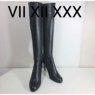 セヴントゥエルヴサーティ(VII XII XXX)のVII XII XXX美品ブラックロングブーツセブントゥエルブサーティー(ブーツ)