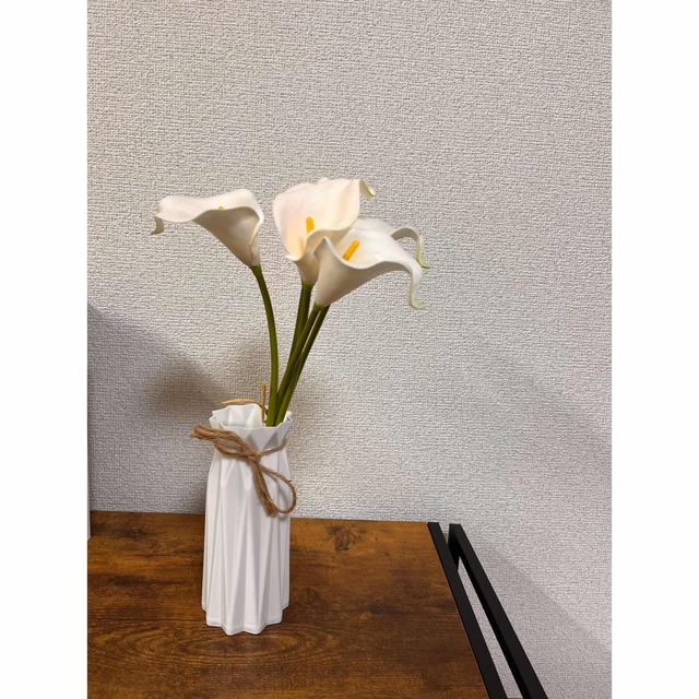 カラー 花 花瓶 結婚式 アーティシャルフラワーの通販 by らん's カラー 花 花瓶 結婚式 アーティシャルフラワーの通販 by らん's
