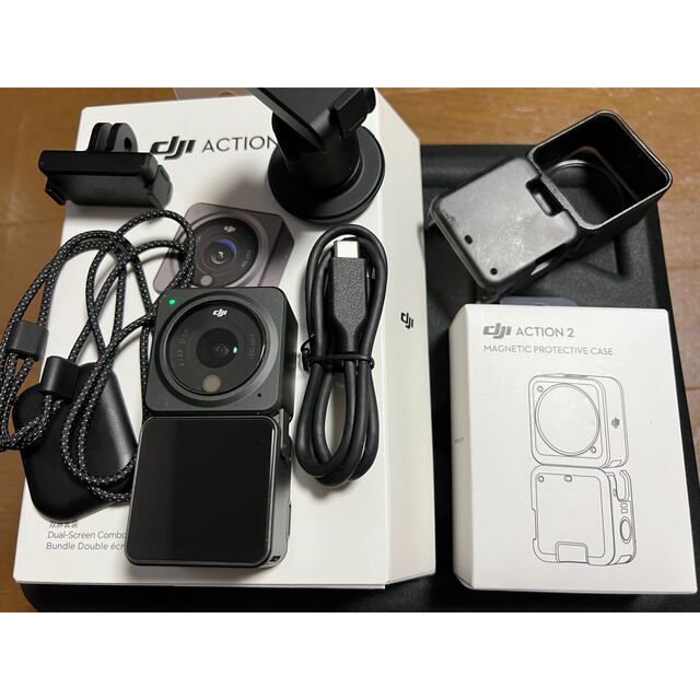 スマホ/家電/カメラ美品 DJI  Action 2 Dual-ScreenCombo 本体 ケース