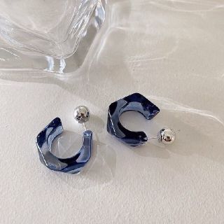 ピアス‪‪❤︎‬フープピアス＊クリアピアス＊大人可愛い＊ワンポイント＊おしゃれ(ピアス)