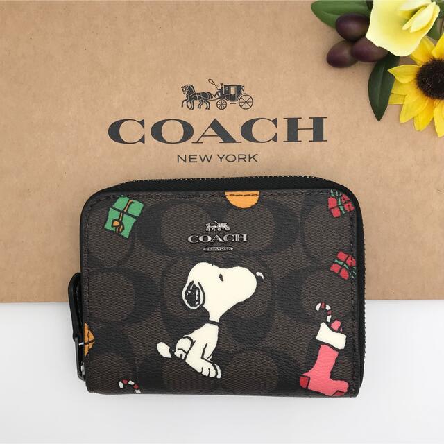 COACH X PEANUT 二つ折り財布 スモール ジップ スヌーピー