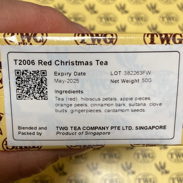 TWG レッドクリスマスティー　RED CHRISTMAS TEA 50g 茶葉 食品/飲料/酒の飲料(茶)の商品写真