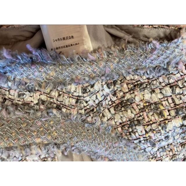 CHANEL シャネル グレーパープルツイードジレ 美品 | myglobaltax.com