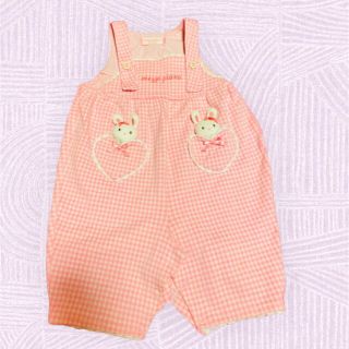 子供服　キッズ　女の子　メゾピアノ　うさぎ　サロペット　つなぎ　80