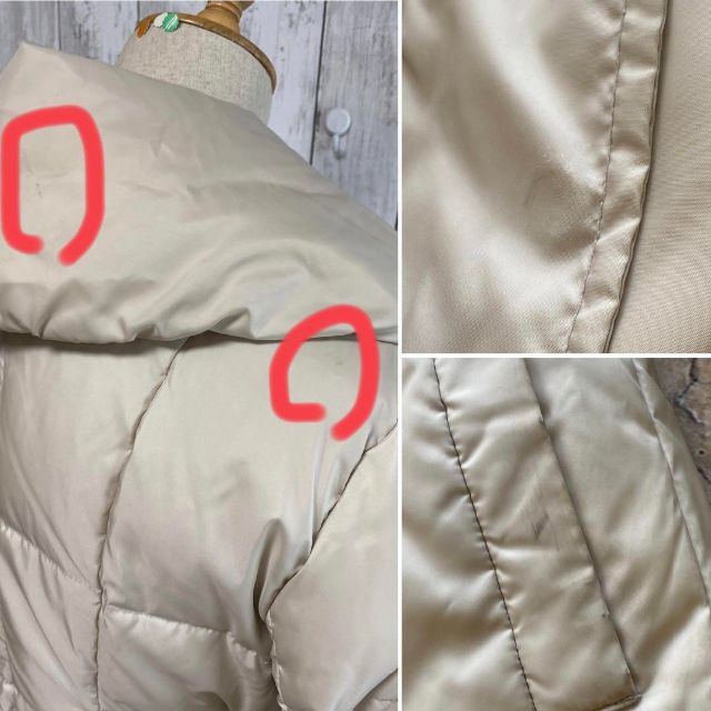 ANAYI(アナイ)のA1650 アナイ　ショールカラーダウンコート　ホワイト　フレア　キレイ系 レディースのジャケット/アウター(ダウンジャケット)の商品写真