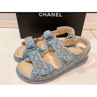 CHANEL - Chanel シャネル デニム フットベッド サンダル 入手困難