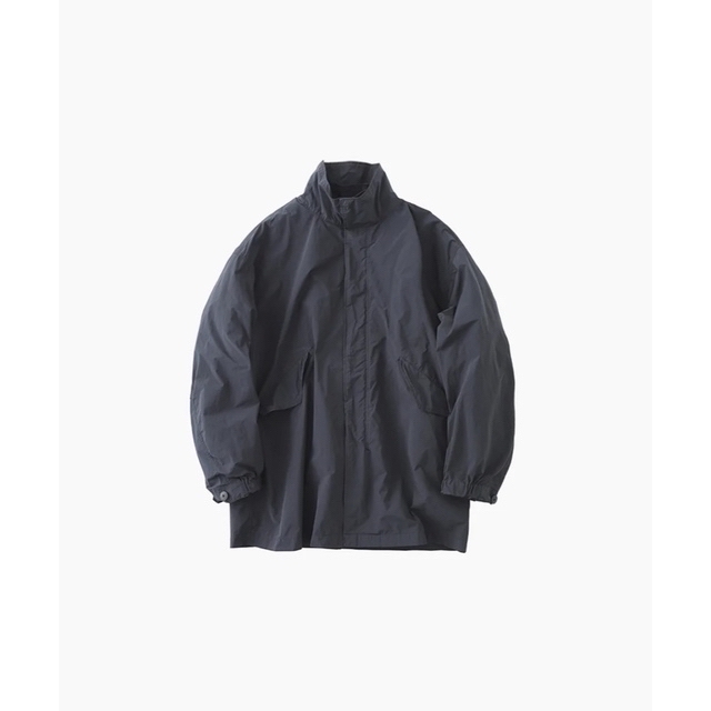 ATON(エイトン)のATON AIR VENTILE SHORT MODS COAT チャコール04 メンズのジャケット/アウター(モッズコート)の商品写真