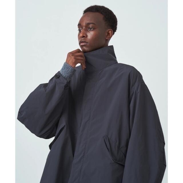 ATON(エイトン)のATON AIR VENTILE SHORT MODS COAT チャコール04 メンズのジャケット/アウター(モッズコート)の商品写真