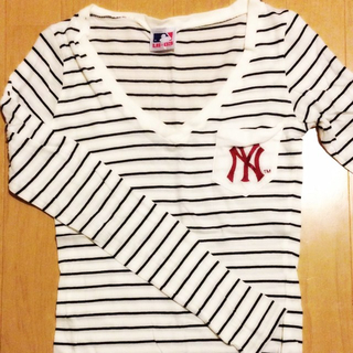 エルビーゼロスリー(LB-03)のLB-03 NY刺繍ボーダーロンＴ(Tシャツ(長袖/七分))