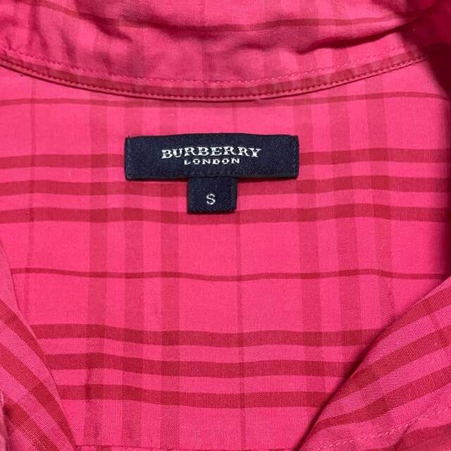 BURBERRY(バーバリー)のBURBERRY LONDON 　長袖　　ピンクタータンチェックシャツ　Sサイズ レディースのトップス(シャツ/ブラウス(長袖/七分))の商品写真