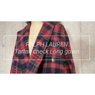 ラルフローレン(Ralph Lauren)の【RALPH LAUREN】タータン チェック 刺繍ロゴ ガウンコート(ガウンコート)