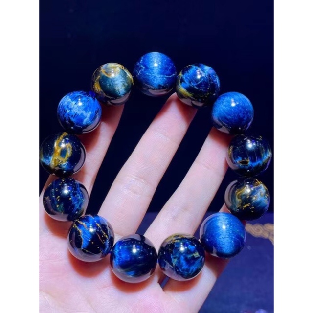 残りわずか】 ⭐︎【天然】ブルーピーターサイト 18.5mm ブレスレット
