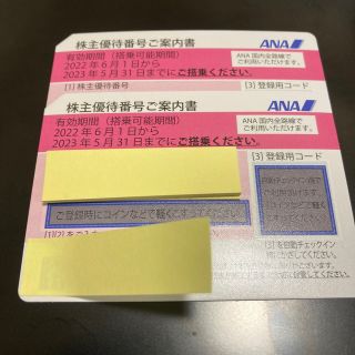 エーエヌエー(ゼンニッポンクウユ)(ANA(全日本空輸))のANA株主優待券　2枚(その他)