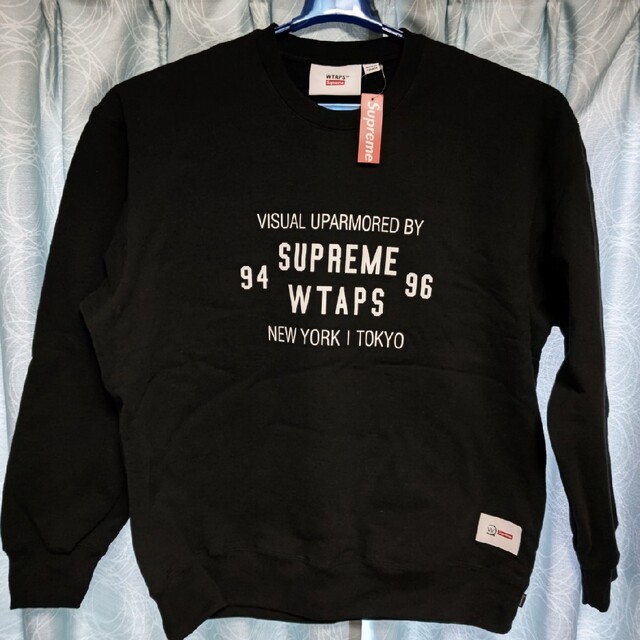 WTAPS✕SUPREMEスウェットWネームコラボ黒XL 【売り切り御免