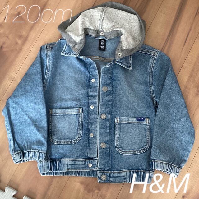 H&M キッズ　フード付き　デニム　ジャケット　120cm