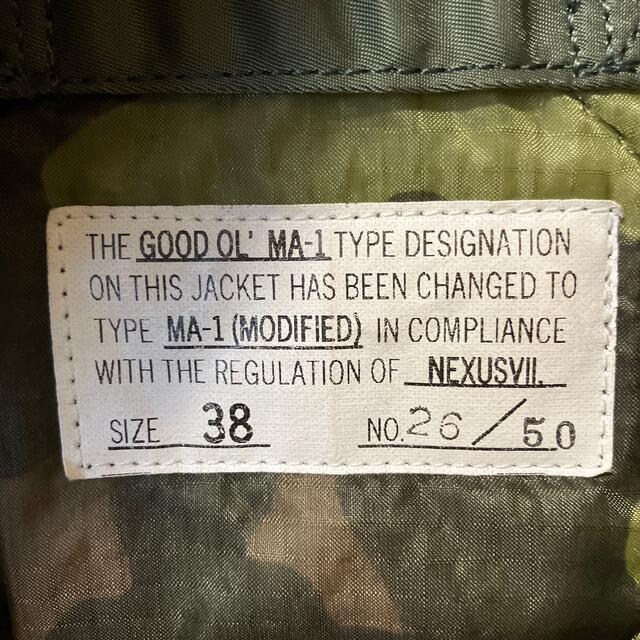 NEXUSVII(ネクサスセブン)のNEXUSVII × GOOD OL’  MIL NX MA-1 メンズのジャケット/アウター(フライトジャケット)の商品写真