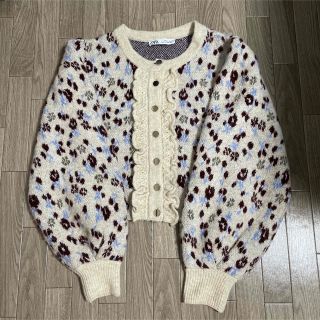 ザラ(ZARA)のZARA フリルカーディガン(カーディガン)