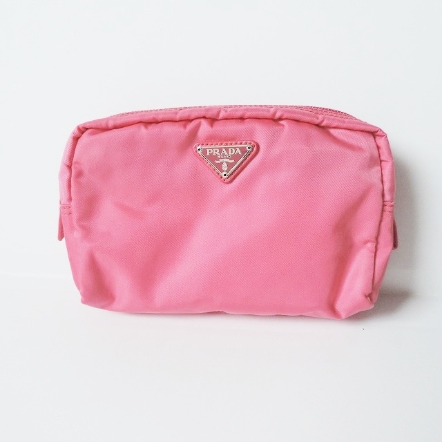 PRADA(プラダ) ポーチ - ピンク ナイロン レディース ファッション小物