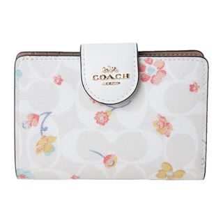 コーチ(COACH)のコーチ COACH 二つ折財布 フローラル プリント c8741 IMCAH(財布)