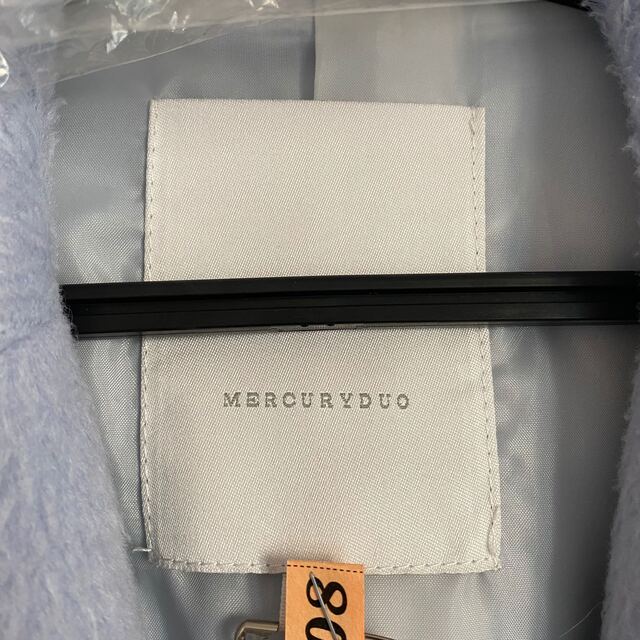 MERCURYDUO(マーキュリーデュオ)のマーキュリーデュオ紗栄子着用シャギーチェスターコート ライトブルー 水色 レディースのジャケット/アウター(チェスターコート)の商品写真