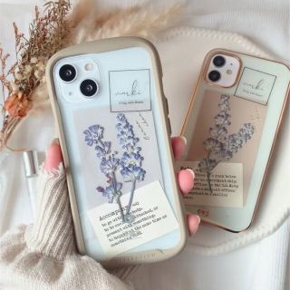 lavender 押し花スマホインナーシートset(スマホケース)