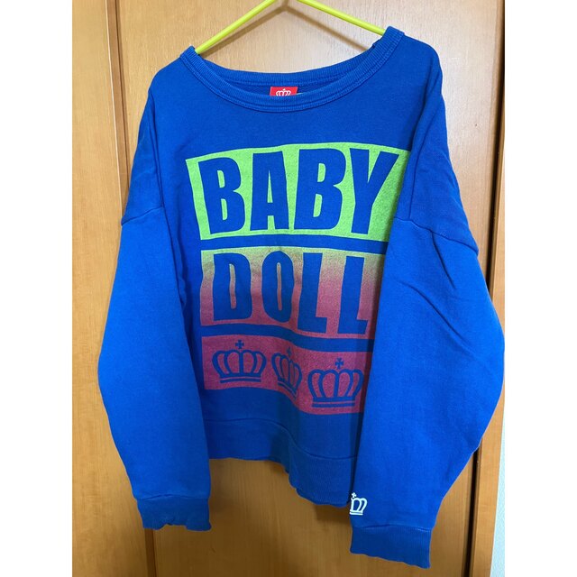 BABYDOLL(ベビードール)の中古品☆130サイズ　BABYDOLL 裏毛トレーナー青 キッズ/ベビー/マタニティのキッズ服男の子用(90cm~)(Tシャツ/カットソー)の商品写真