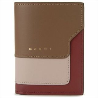 マルニ(Marni)のマルニ MARNI 二つ折財布 PFMOQ14U13 GOLD BROWN/QUARTZ/BURGUNDY(財布)