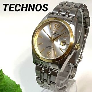 テクノス(TECHNOS)の892 TECHNOS テクノス メンズ 腕時計 クオーツ式 電池交換済 日付(腕時計(アナログ))