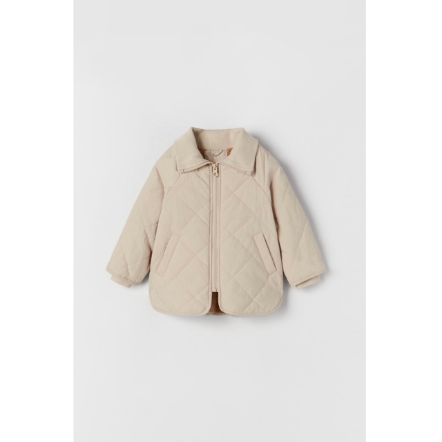 ZARA KIDS(ザラキッズ)の【美品】ZARAKids　コントラストリブ　パフジャケット　ブルゾン キッズ/ベビー/マタニティのキッズ服男の子用(90cm~)(ジャケット/上着)の商品写真