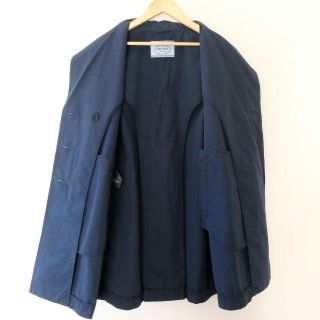良品 プラダ ロング丈 ダブルブレスト チェスターコート ロングコート
