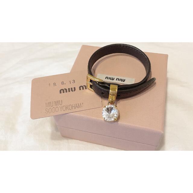 miumiu - miumiu ブレスレット ブラックの通販 by めぐみんみん's shop