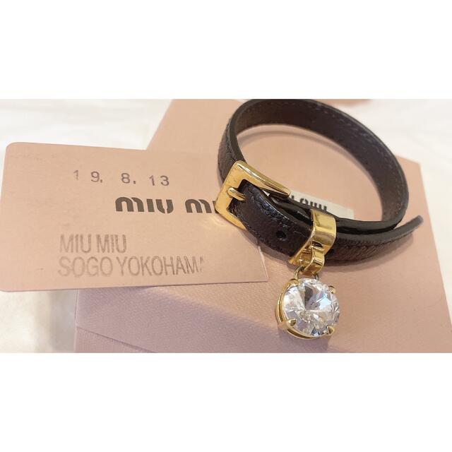 miumiu - miumiu ブレスレット ブラックの通販 by めぐみんみん's shop