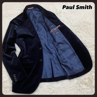 ポールスミス(Paul Smith)の☆状態良品☆ ポールスミス テーラードジャケット ベロア ネイビー 花柄(テーラードジャケット)