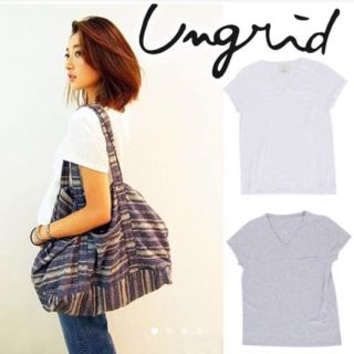 アングリッド(Ungrid)のungrid アングリッド VネックポケットTee 半袖 無地(Tシャツ(半袖/袖なし))