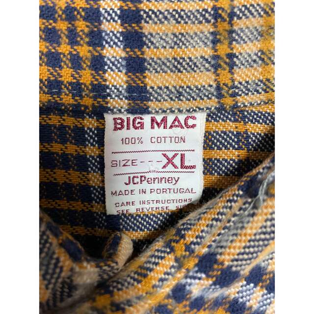 BIG MAC ネルシャツ 1970年代 MADE IN Portugal XL