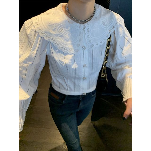 Simone Rocha - LUOLUOJUANJIE コットン ビッグカラー Simone Rocha - LUOLUOJUANJIE コットン ビッグカラー